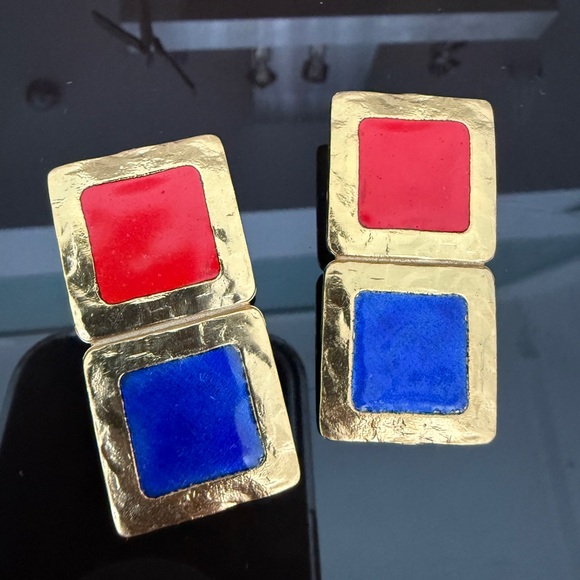 Celine Jewelry - LOT 2153 24K gold plated CELINE vintage clip on earrings